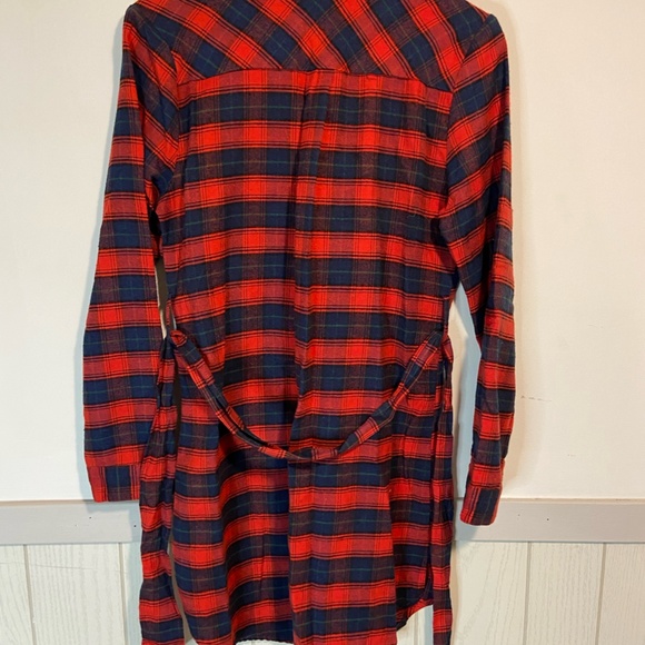 Red Plaid Women's Dress - Picture 5 of 8